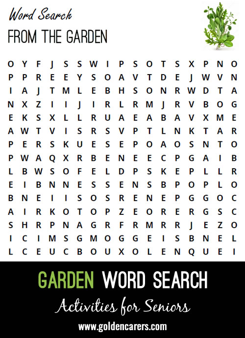 From the Garden Word Search