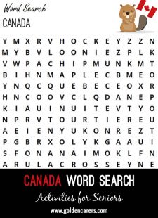 Canada Word Search