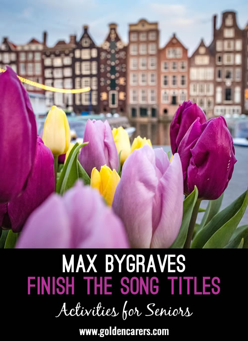 Max Bygraves - Finish the Song Titles