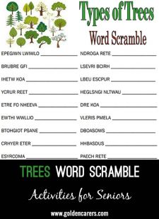 Type of Tree Word Scramble