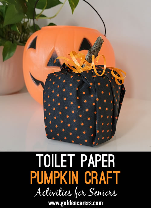 Toilet Paper Pumpkin Craft