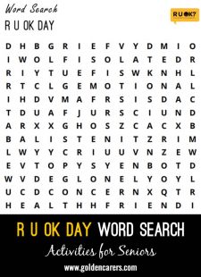 R U Ok Word Search