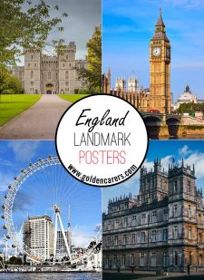 England Landmark Posters