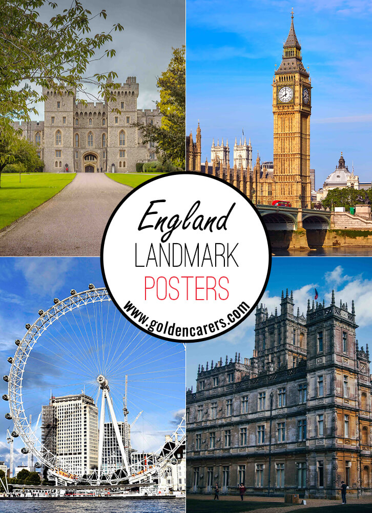 England Landmark Posters