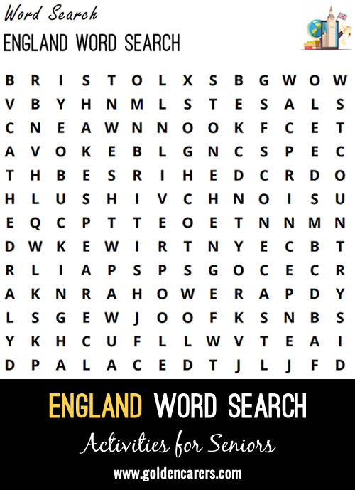 England Word Search