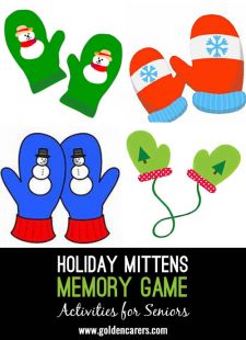 Holiday Mittens Memory Game