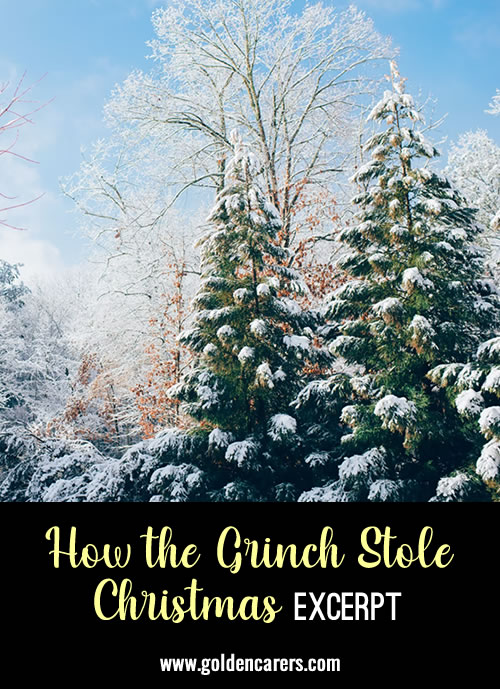 Short Story: How the Grinch Stole Christmas