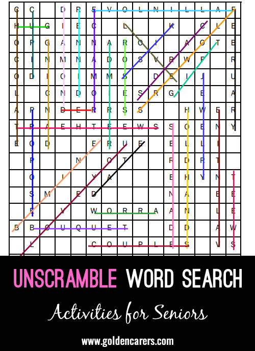 Unscramble Word Search - Camping