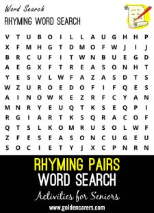 Rhyming Word Search