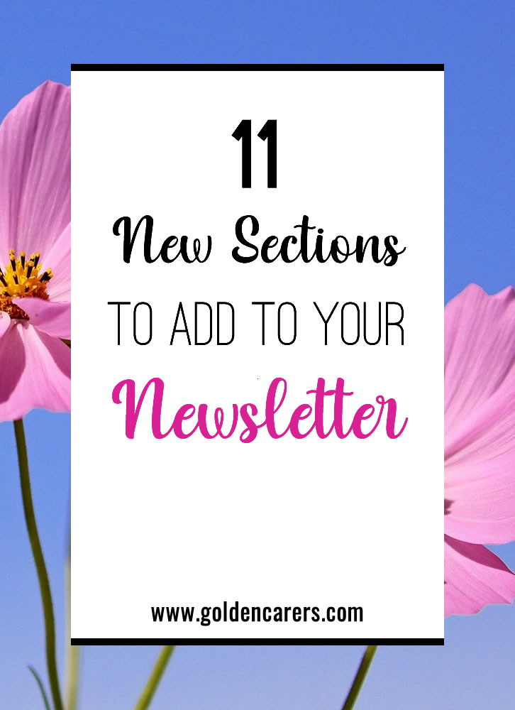 11 New Sections to Add to Your Newsletter