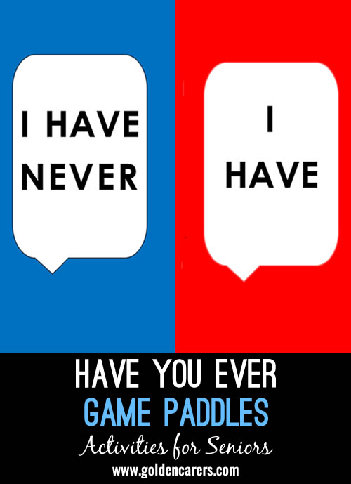 Have you Ever...? Game Paddles