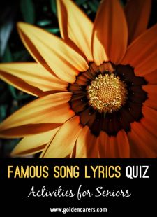 Famous Song Lyrics Quiz