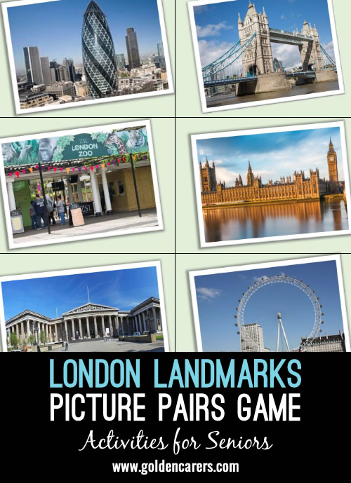 London Landmarks Picture Pairs Game