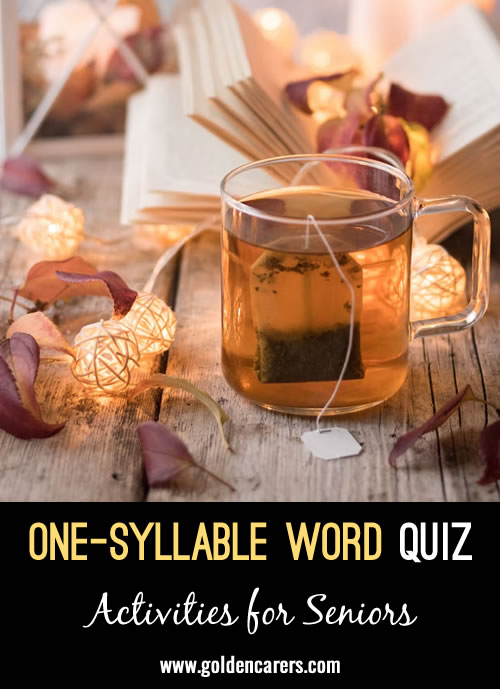 One-Syllable Word Quiz