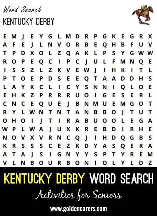 Kentucky Derby Word Search