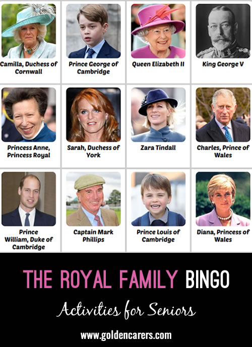 The Royal Family Bingo