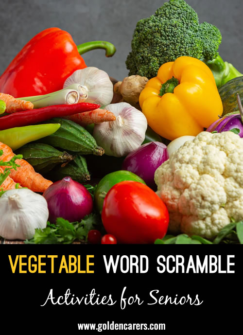 Vegetable Word Scramble