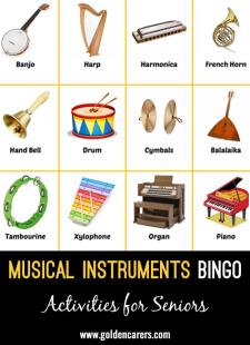 Musical Instruments Bingo