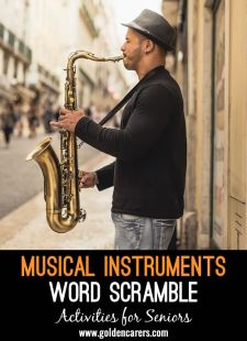 Musical Instruments Word Scramble