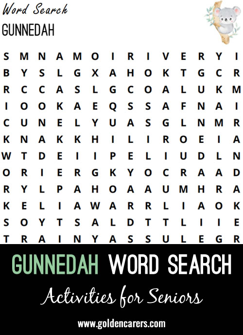 Gunnedah Word Search