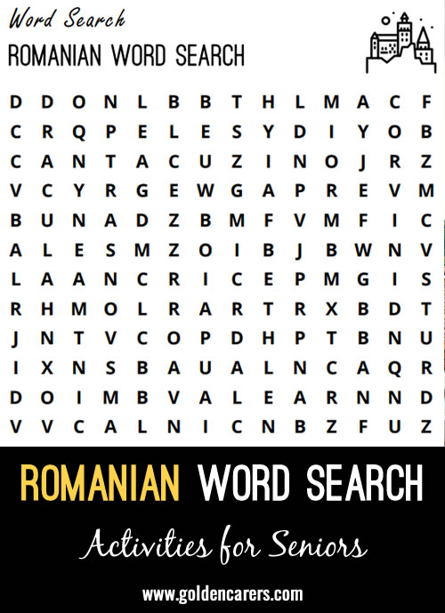 Romania Word Search