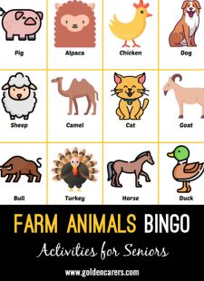 Farm Animals Bingo