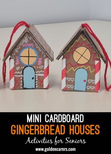 Mini Cardboard Gingerbread Houses