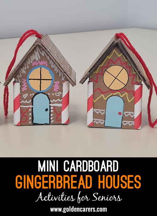 Mini Cardboard Gingerbread Houses