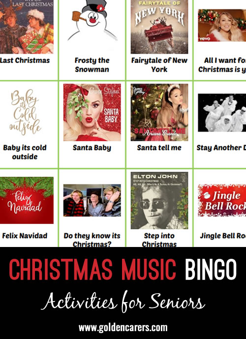 Christmas Music Bingo