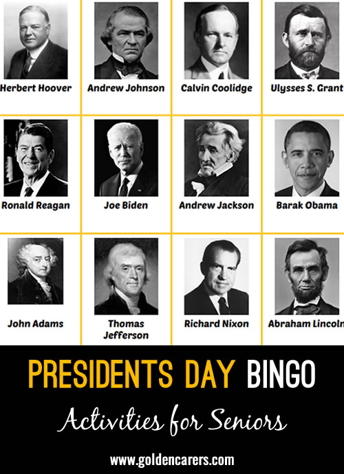 Presidents Day Bingo