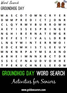 Groundhog Day Word Search