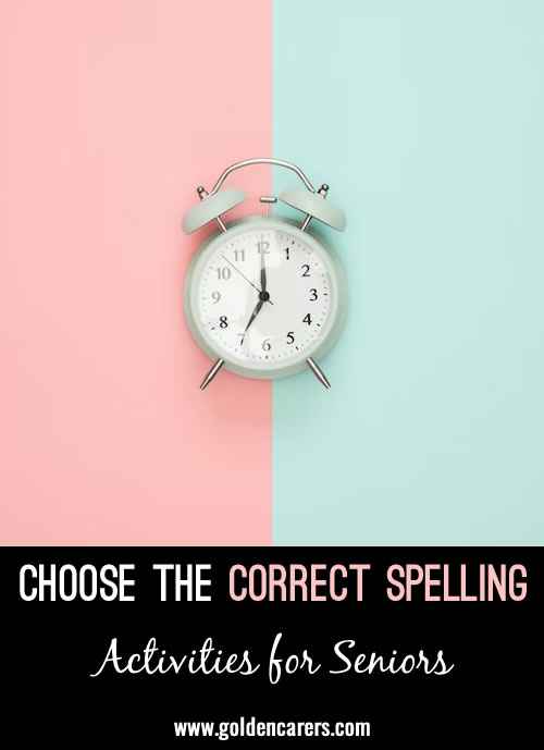 Choose the Correct Spelling Quiz