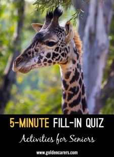 5-Minute Fill-In Quiz