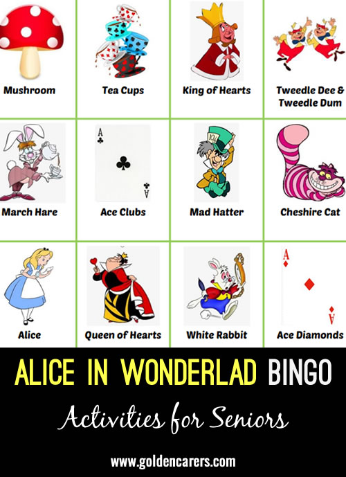 Alice in Wonderland Bingo