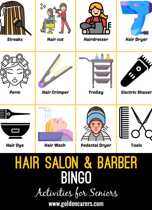 Hair Salon and Barber Bingo