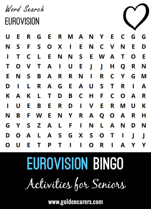 Eurovision Word Search