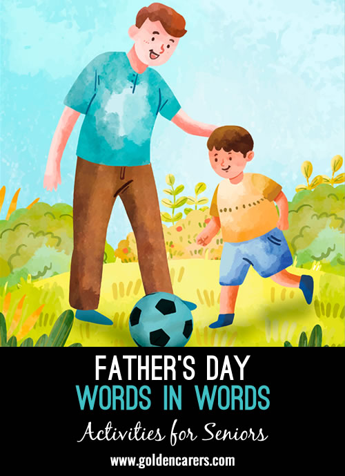 Father's Day Words in Words Activity