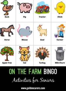 On The Farm Bingo