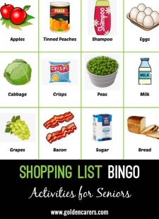 Shopping List Bingo #2