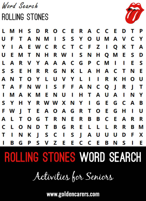 Rolling Stones Word Search