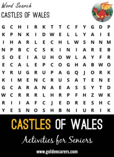 Word Search - Castles of Wales