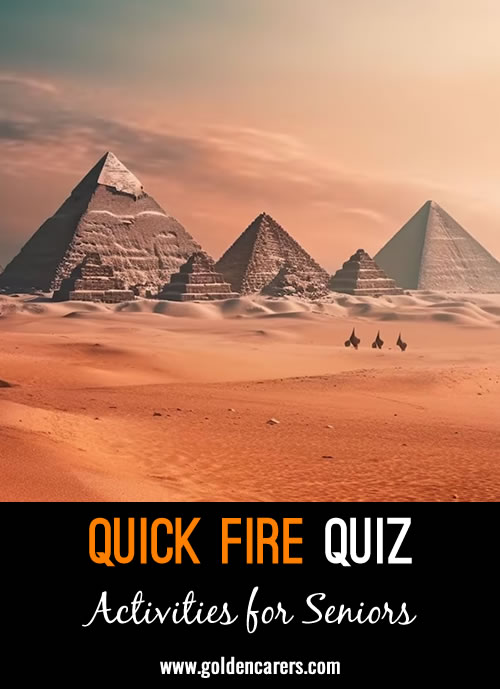 Who What Where Quick Fire Quiz