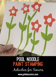 Pool Noodle Paint Stamping