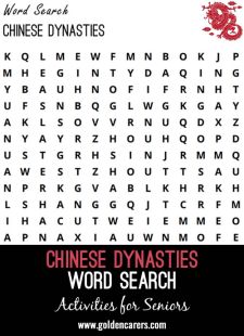 Word Search: Chinese Dynasties