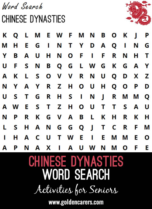 Word Search: Chinese Dynasties