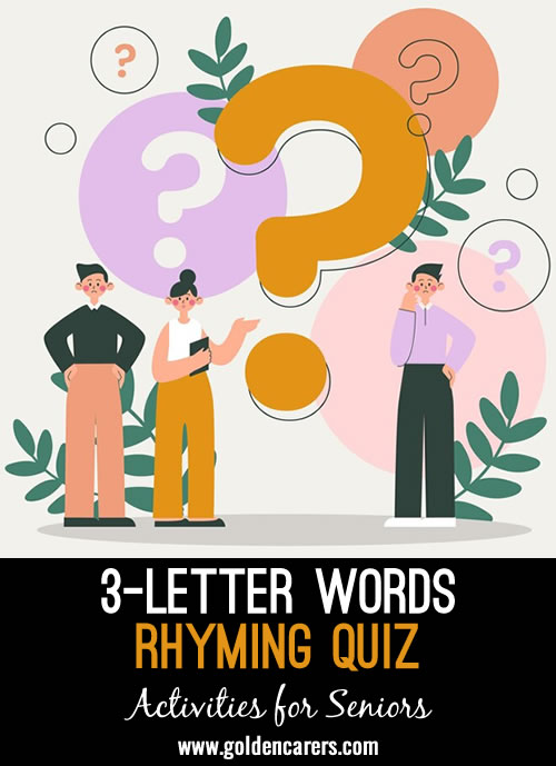 3-Letter Words Rhyming Quiz