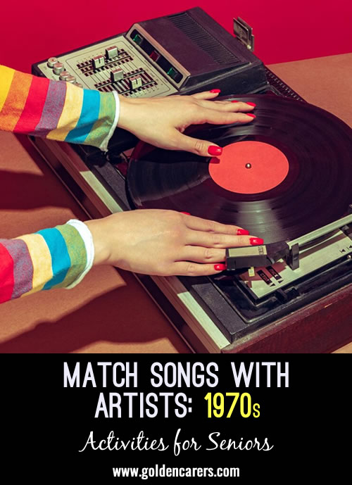 Match Songs with Artists: 1970s #2