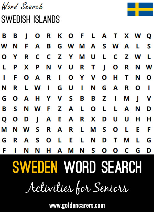 Sweden Word Search