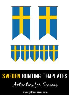 Sweden Bunting Templates