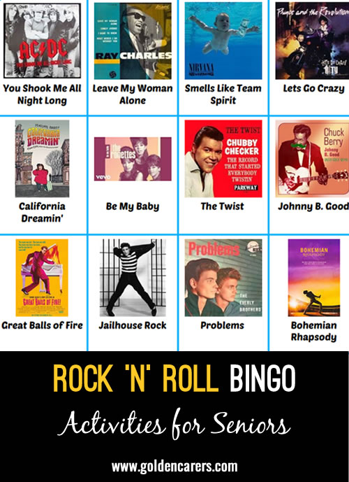 Rock N' Roll Bingo